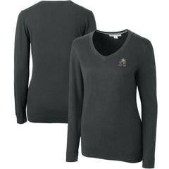 Cleveland Browns Cutter & Buck Women's Throwback Logo Lakemont Tri-Blend V-Neck Sweater