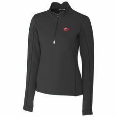 San Francisco 49ers Cutter & Buck Women's Throwback Logo Traverse Stretch Quarter-Zip Pullover Top