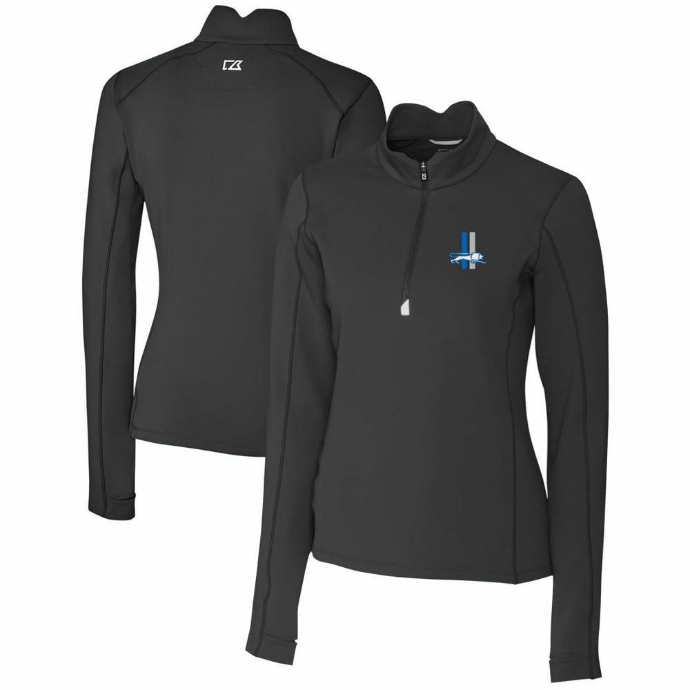 Detroit Lions Cutter & Buck Women's Throwback Logo Traverse Stretch Quarter-Zip Pullover Top