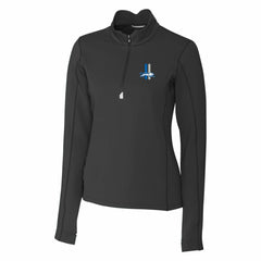 Detroit Lions Cutter & Buck Women's Throwback Logo Traverse Stretch Quarter-Zip Pullover Top