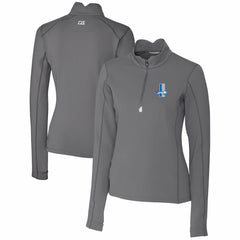 Detroit Lions Cutter & Buck Women's Throwback Logo Traverse Stretch Quarter-Zip Pullover Top