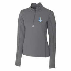 Detroit Lions Cutter & Buck Women's Throwback Logo Traverse Stretch Quarter-Zip Pullover Top