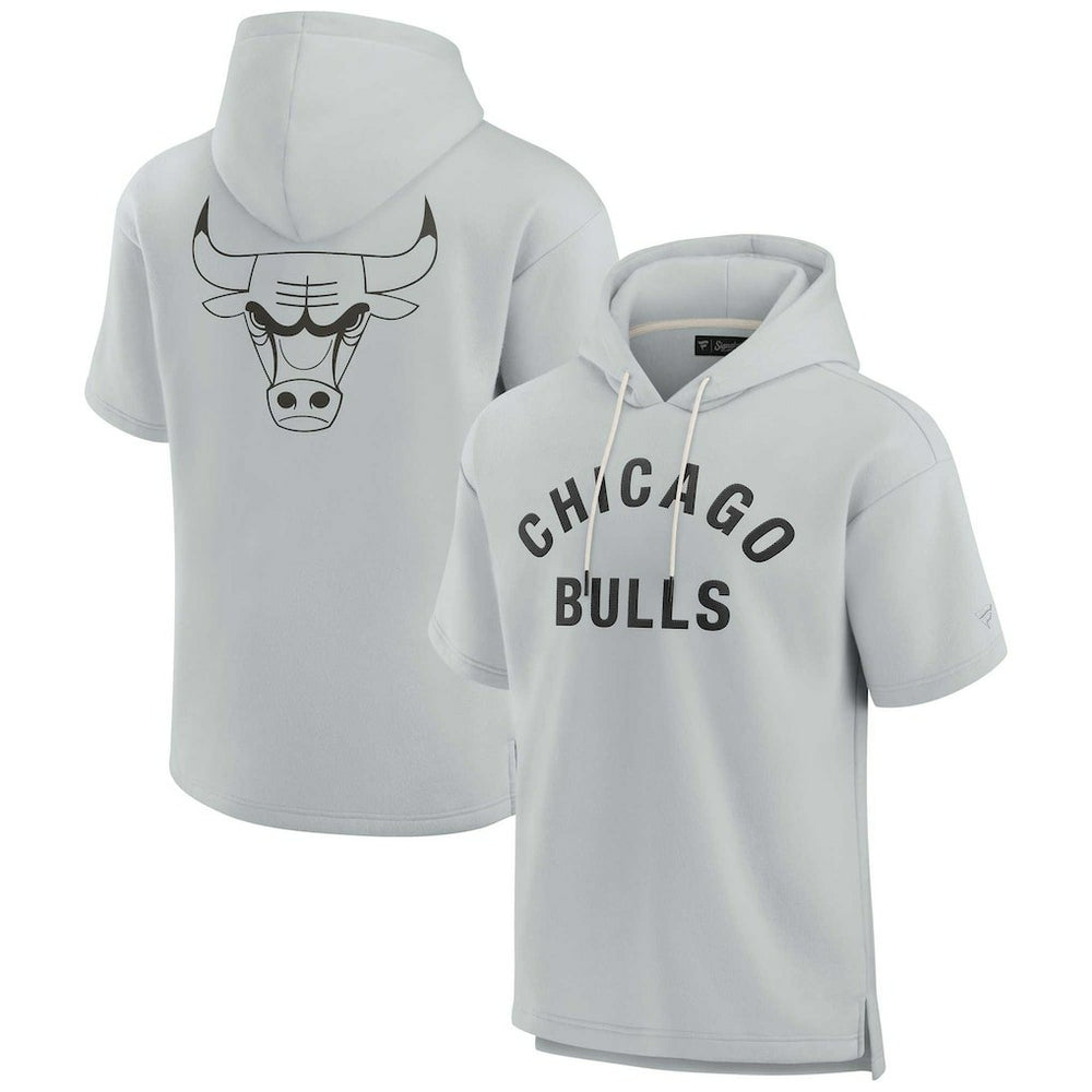 Chicago Bulls Unisex Elements Super Soft Fleece Short Sleeve Pullover Hoodie sale New