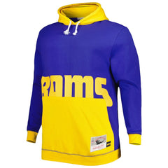 Los Angeles Rams Mitchell & Ness Big & Tall Big Face Pullover Hoodie