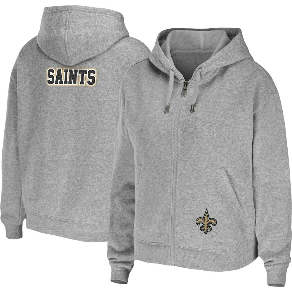 New Orleans Saints WEAR by Erin Andrews Women's Team Full-Zip Hoodie
