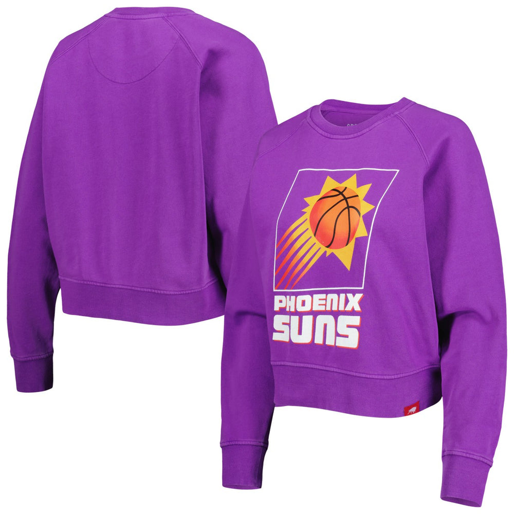 Phoenix Suns Sportiqe Women's Hardwood Classics Ashlyn Raglan Pullover Sweatshirt New