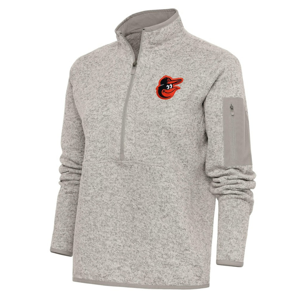 Baltimore Orioles Antigua Women's Logo Fortune Quarter-Zip Pullover Jacket | MLB Online