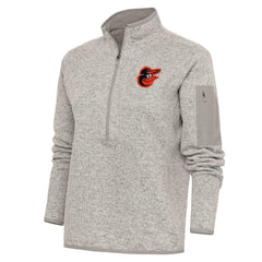 Baltimore Orioles Antigua Women's Logo Fortune Quarter-Zip Pullover Jacket | MLB Online