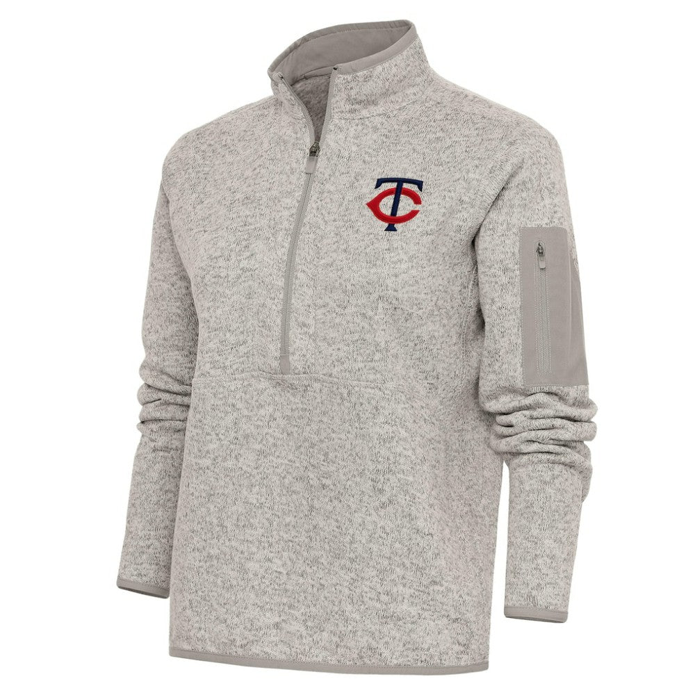 Minnesota Twins Antigua Women's Logo Fortune Quarter-Zip Pullover Jacket | MLB Sale