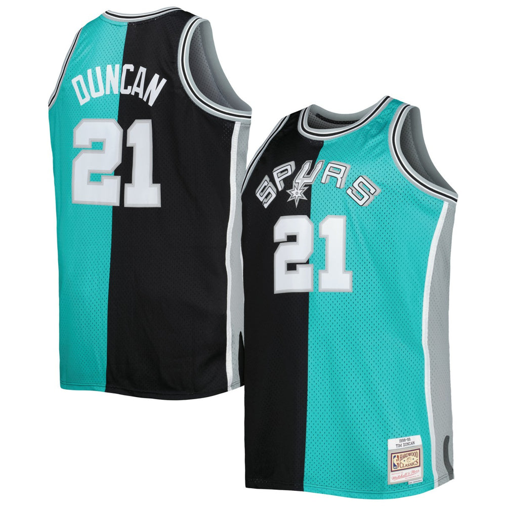 Tim Duncan San Antonio Spurs Big & Tall Hardwood Classics 1998/99 Split Swingman Jersey Discount