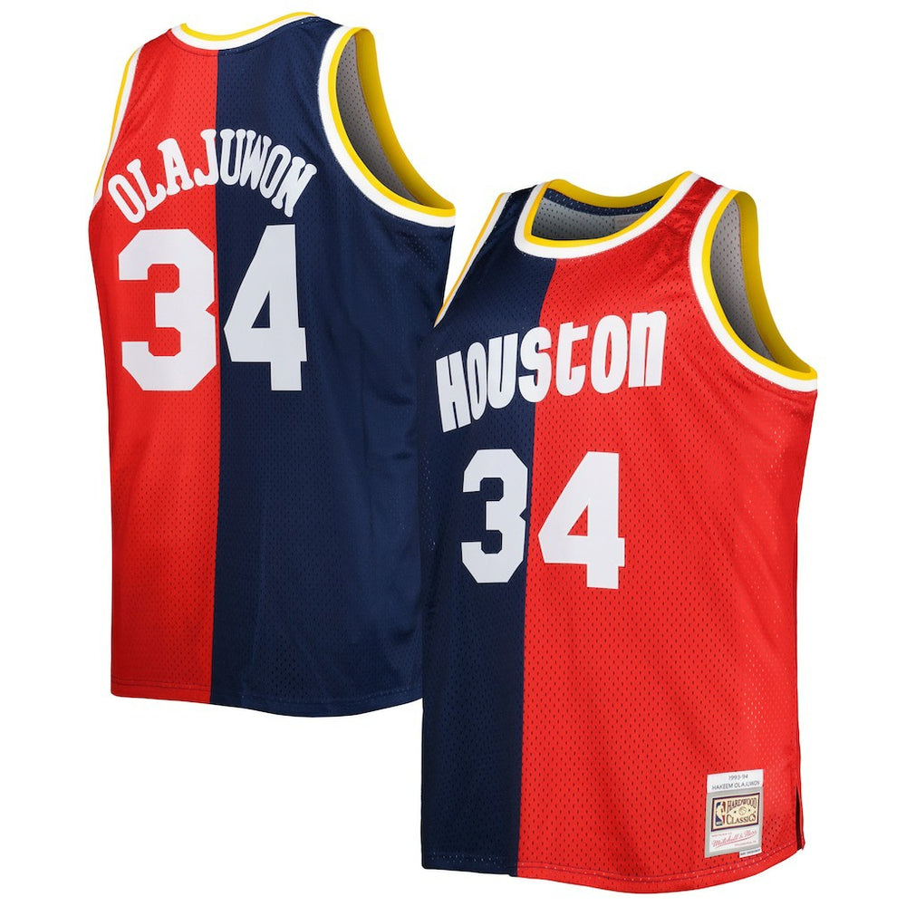 Hakeem Olajuwon Houston Rockets Big & Tall Hardwood Classics 1993/94 Split Swingman Jersey Discount