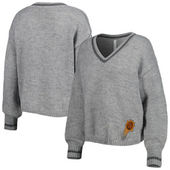 Phoenix Suns Lusso Women's Scarletts Lantern Sleeve Tri-Blend V-Neck Pullover Sweater New