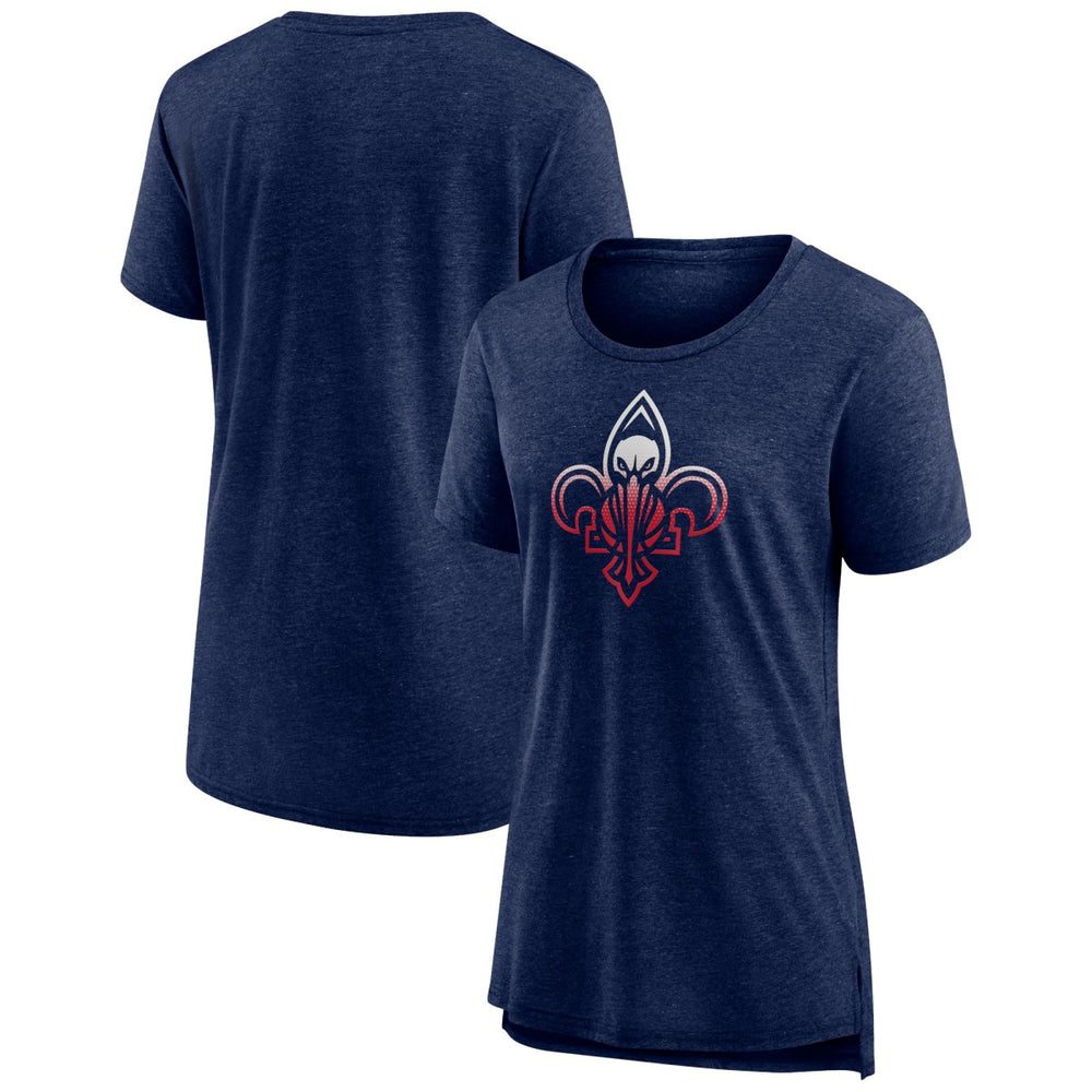 New Orleans Pelicans Women's Gradient Logo Tri-Blend T-Shirt On Sale
