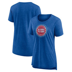 Detroit Pistons Women's Distressed Logo Tri-Blend T-Shirt sale Outlet