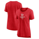 Houston Rockets Women's Distressed Logo Tri-Blend T-Shirt On Sale