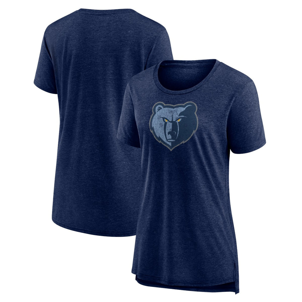 Memphis Grizzlies Women's Distressed Logo Tri-Blend T-Shirt Online