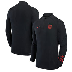 USWNT 2023 Strike Drill Performance Quarter-Zip Long Sleeve Top Black - Nike