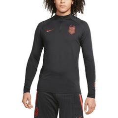 USWNT 2023 Strike Drill Performance Raglan Quarter-Zip Long Sleeve Top Black - Nike