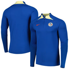 Club America Strike Drill 2023/24 Performance Quarter-Zip Long Sleeve Top Blue - Nike
