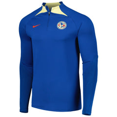 Club America Strike Drill 2023/24 Performance Quarter-Zip Long Sleeve Top Blue - Nike