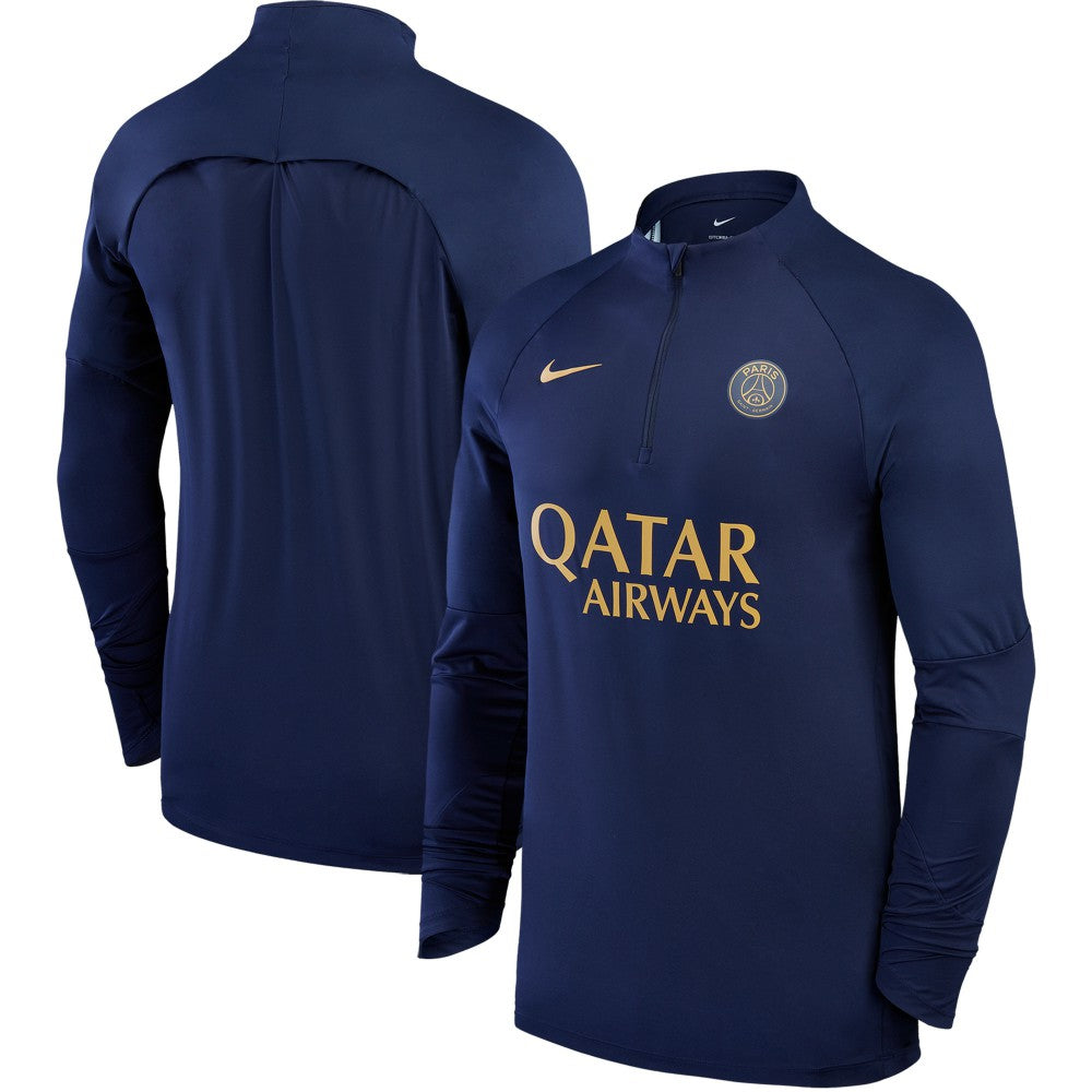 Paris Saint-Germain 2023/24 Strike Drill Raglan Quarter-Zip Top Navy - Nike