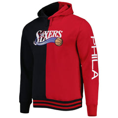 Philadelphia 76ers Big & Tall Hardwood Classics Split Pullover Hoodie On Sale