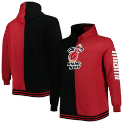 Miami Heat Hardwood Classics Big & Tall Hardwood Classics Split Pullover Hoodie For Sale