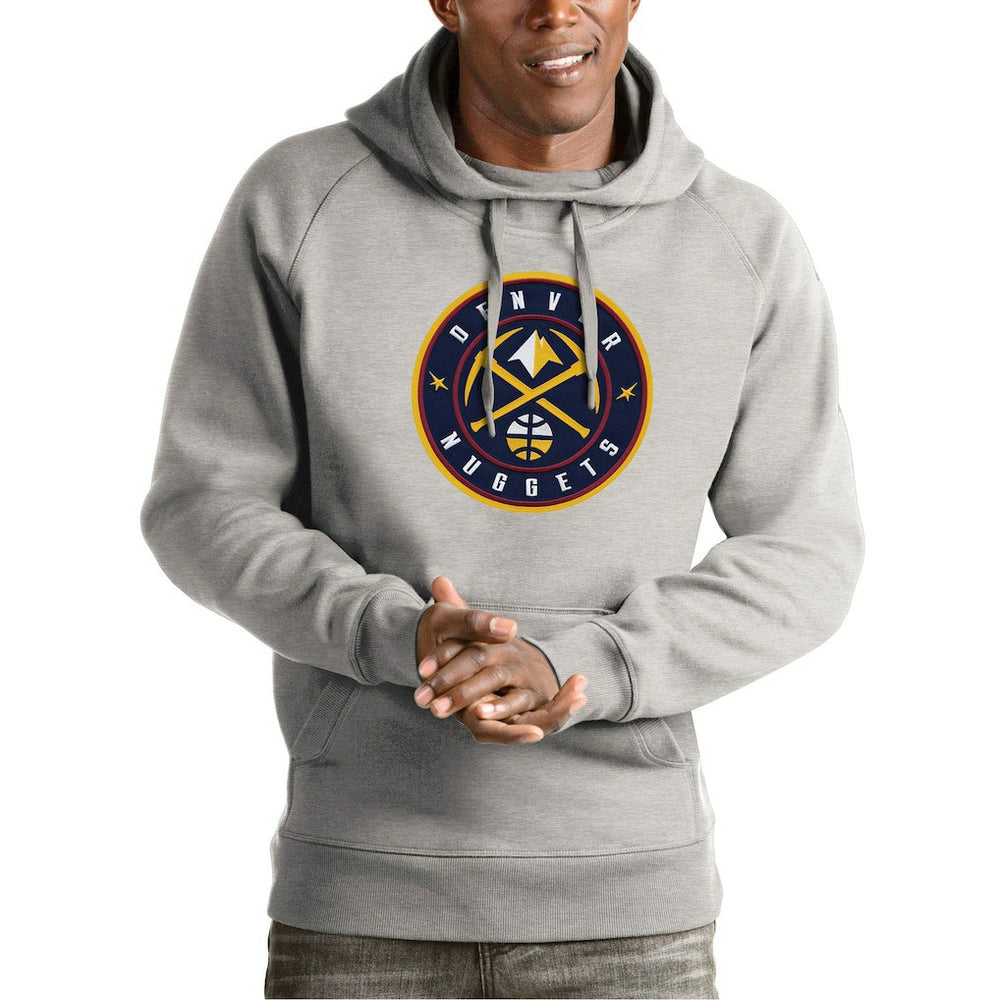 Denver Nuggets Antigua Team Logo Victory Pullover Hoodie sale Online