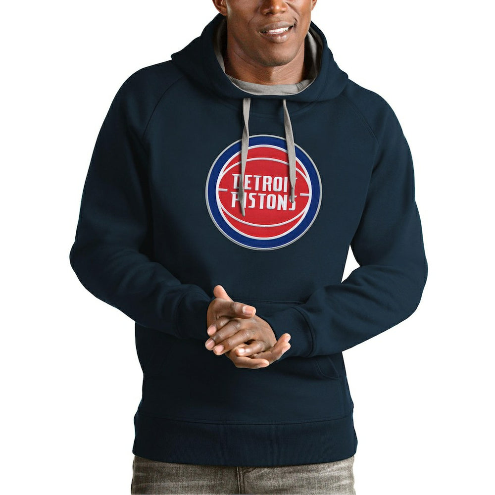 Detroit Pistons Antigua Team Logo Victory Pullover Hoodie sale Discount