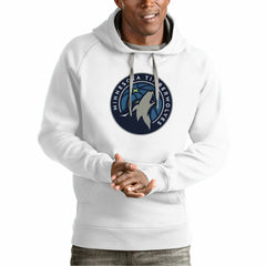 Minnesota Timberwolves Antigua Team Logo Victory Pullover Hoodie On Sale