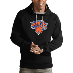 New York Knicks Antigua Team Logo Victory Pullover Hoodie On Sale