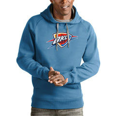 Oklahoma City Thunder Antigua Team Logo Victory Pullover Hoodie Online