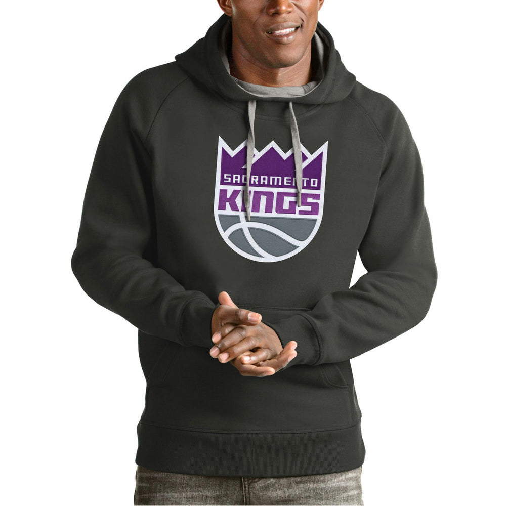 Sacramento Kings Antigua Team Logo Victory Pullover Hoodie On Sale