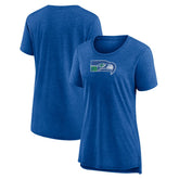 Seattle Seahawks Women's Throwback Team Logo Tri-Blend T-Shirt