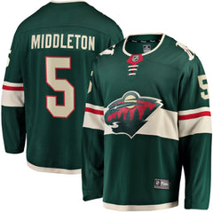 Jake Middleton Minnesota Wild Fanatics Home Breakaway Player Jersey On Sale
