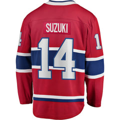 Nick Suzuki Montreal Canadiens Fanatics Home Captain Patch Breakaway Player Jersey On Sale