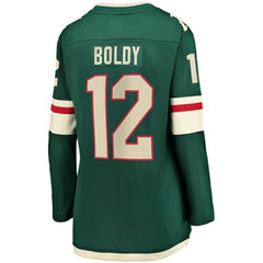 Matthew Boldy Minnesota Wild Fanatics Women's Home Breakaway Player Jersey Discount