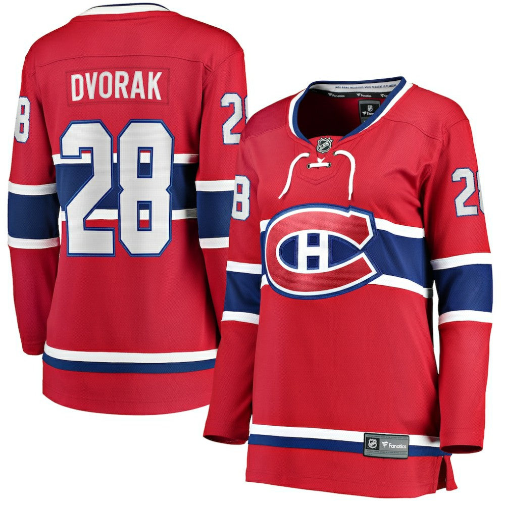 Christian Dvorak Montreal Canadiens Fanatics Women's Home Breakaway Player Jersey For Sale