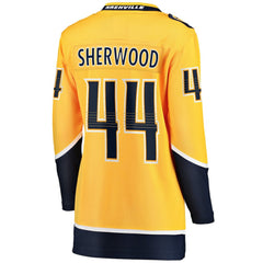 Kiefer Sherwood Nashville Predators Fanatics Women's Home Breakaway Player Jersey Outlet