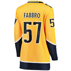 Dante Fabbro Nashville Predators Fanatics Women's Home Breakaway Player Jersey On Sale