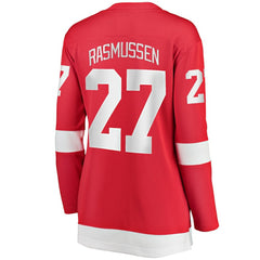 Michael Rasmussen Detroit Red Wings Fanatics Women's Home Breakaway Player Jersey Outlet