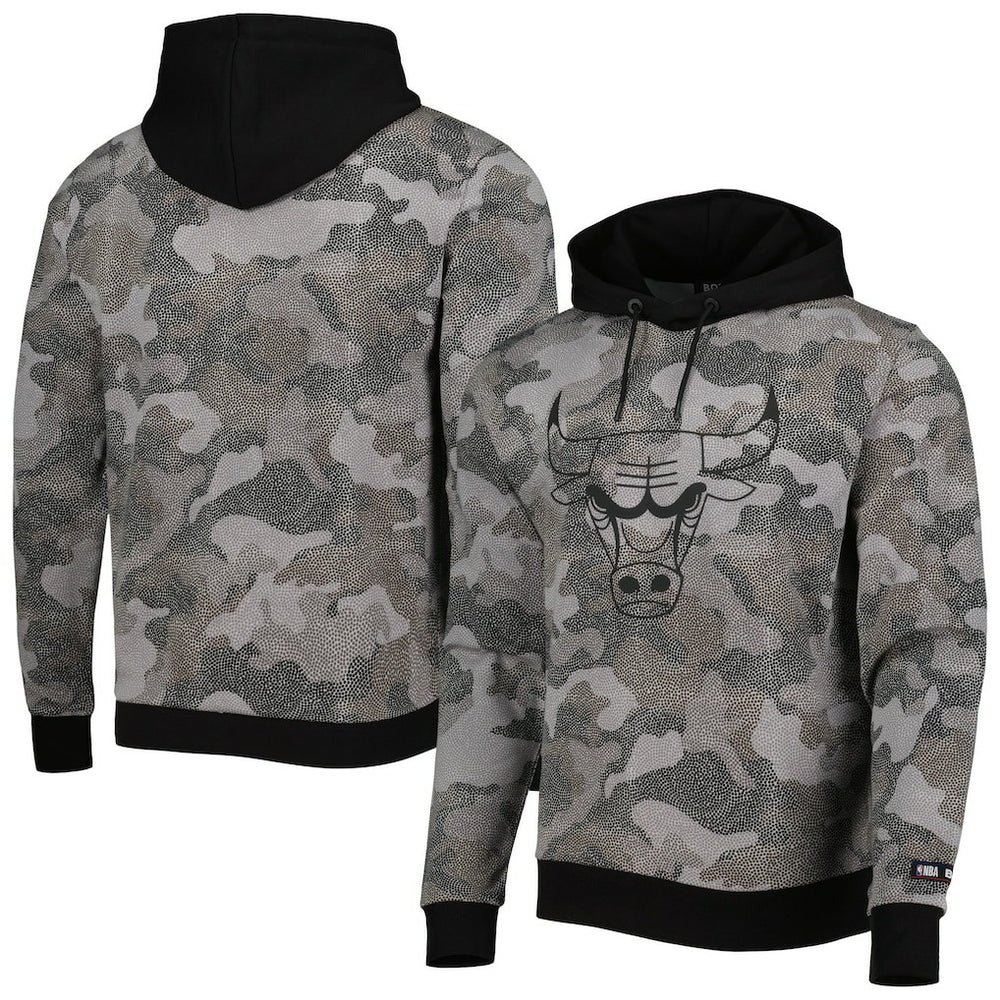 Chicago Bulls Hugo Boss Camo Pullover Hoodie On Sale