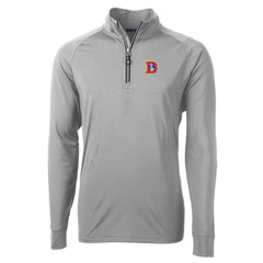 Denver Broncos Cutter & Buck Adapt Eco Knit Stretch Recycled Big & Tall Quarter-Zip Throwback Pullover Top