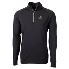 Cleveland Browns Cutter & Buck Adapt Eco Knit Stretch Recycled Big & Tall Quarter-Zip Throwback Pullover Top