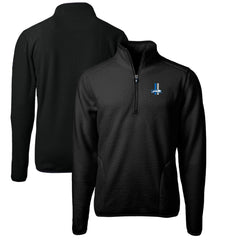 Detroit Lions Cutter & Buck Cascade Eco Sherpa Fleece Big & Tall Quarter-Zip Throwback Jacket