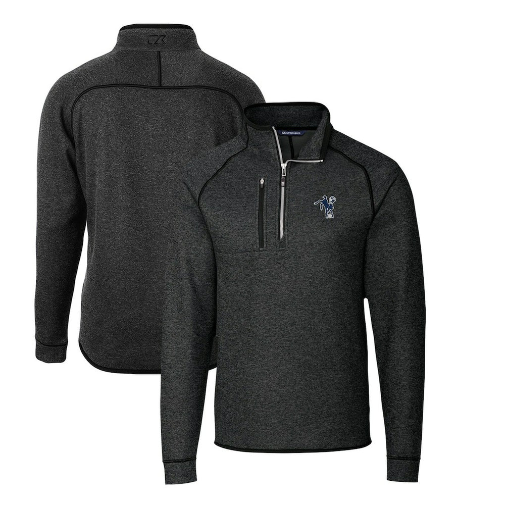 Indianapolis Colts Cutter & Buck Mainsail Sweater-Knit Big & Tall Half-Zip Pullover Jacket