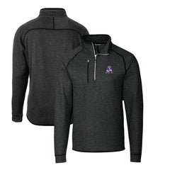 New England Patriots Cutter & Buck Mainsail Sweater-Knit Big & Tall Half-Zip Pullover Jacket
