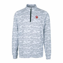 Tampa Bay Buccaneers Cutter & Buck Throwback Logo Big & Tall Traverse Camo Print Stretch Quarter-Zip Pullover Top