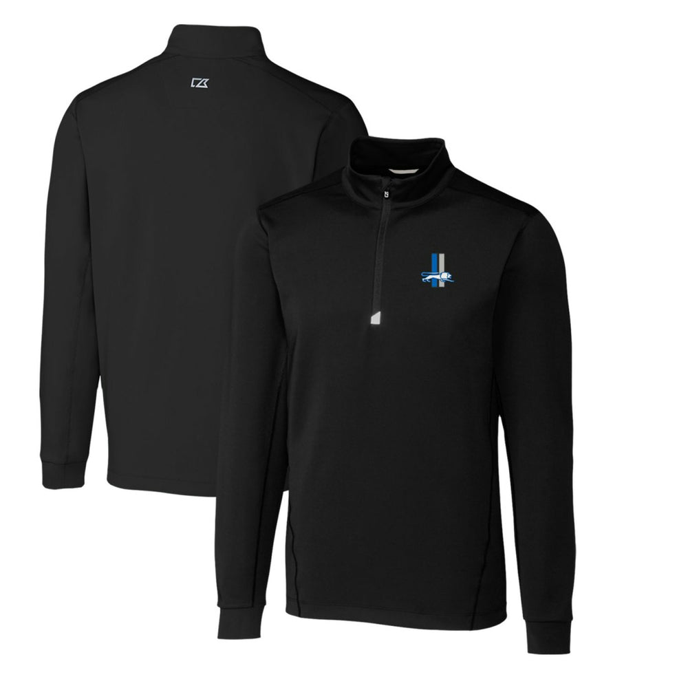 Detroit Lions Cutter & Buck Throwback Logo Traverse Stretch Quarter-Zip Big & Tall Pullover Top