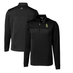 Green Bay Packers Cutter & Buck Throwback Logo Traverse Stripe Stretch Quarter-Zip Big & Tall Pullover Top